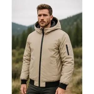 [하프클럽/마운티아]남성 피코스 패딩 자켓 베이지_1MQJKW2002