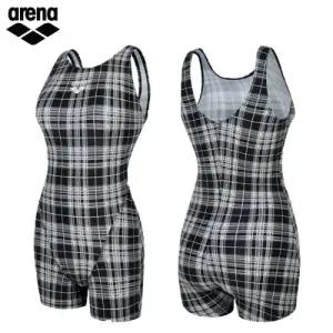 아레나 멜로우체크 2부 반신 U백 A5FL1LD40 여성 반신수영복