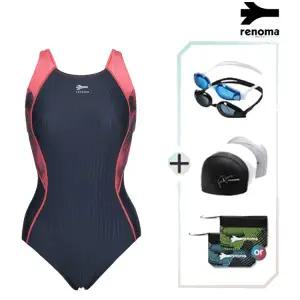 [롯데백화점]레노마 여성 믹스 X백 로우컷 원피스 수영복수경수모세트  LS2F806SET_DG