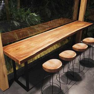 원목 바테이블 긴테이블 카페 식탁 140x45x105cm 홈바