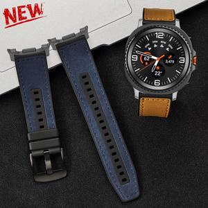 가죽 실리콘 스트랩  갤럭시 워치8 40 44mm/8클래식 스포츠 밴드 울트라 2025 여성 남성 스마트워치