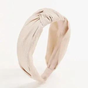 귀안아픈 헤어밴드 머리띠 아이보리 넓은 핸드메이드