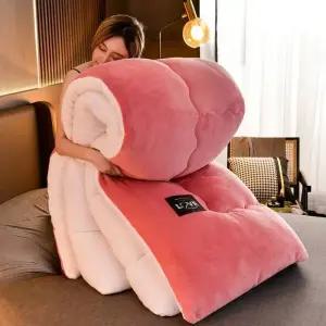 양모이불 양털 슈퍼 양모 이불 겨울 면 양면 벨벳 초대형 담요