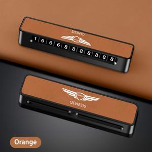 ABS + 가죽 자동차 임시 주차 플레이트 표지판 전화 번호판 주차 중지 제네시스 G80 G70 G90 GV80 G60 G90 GV60 G60 X GV80
