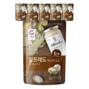 청정원 싱글파우치 알프레도소스, 150g, 6개