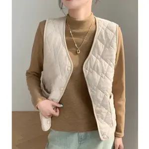 양모패딩조끼 패딩베스트 경량조끼 겨울 누빔 양모안감 브이넥 이너 보온 방한