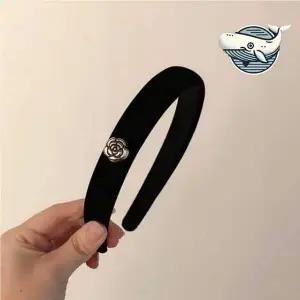 골드 동백꽃 벨벳 헤어띠 화려한 머리띠 여성용