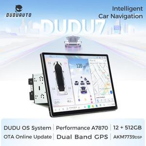 DUDUAUTO DUDU7 A7870 AKM7739 13인치 안드로이드 13 카플레이 카 라디오 12G+512GB 범용 네비게이션 멀티