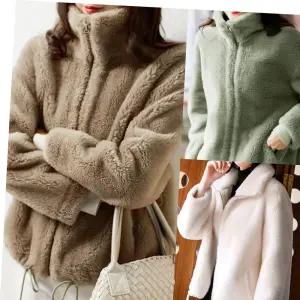 여자 하이넥 뽀글이 후리스 양털자켓 플리스 부클자켓