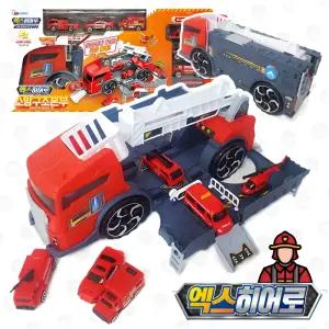 버니토 소방구조본부 소방사다리차 대형카캐리어장난감 소방관장난감