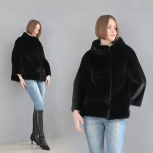 38FAUX FUR 밍크반차이나자켓