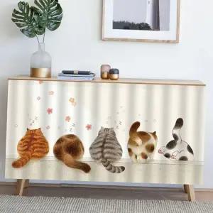 먼지 가리개 커튼 인테리어 바란스 고양이 주방 캐비닛 커튼 하부장 자석 방진 생활 간편 설치