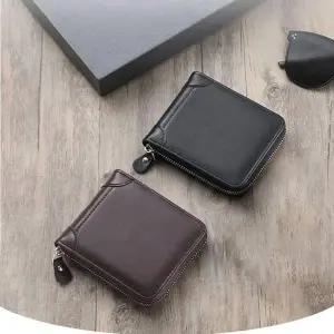 2컬러 지퍼형 동전포켓 반지갑 데일리 학생반지갑