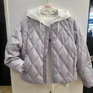 소이 HC04 물결초경량점퍼 주니어 여자 겨울 보라,아이보리 후드탈착 초경량점퍼 23w0