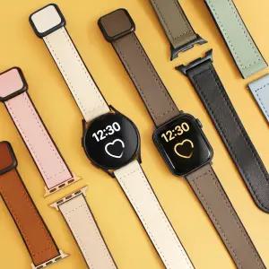 갤럭시워치 애플워치 가죽 스트랩 11 10 9 8 7 6 5 4 클래식 D버클 하이브리드 레더 실리콘