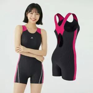 쿠기 여성 반전신 X자형 3부 실내수영복 KS-T8558
