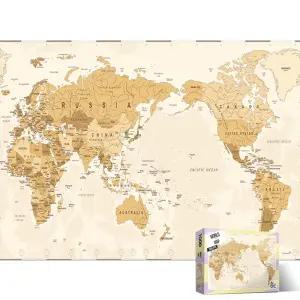 1000피스 직소퍼즐 세계지도/세계/문화/여행/가정용/학습/놀이/인테리어/장식/어린이/아동/아이방/공부방