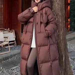 하이넥 오버핏 겨울패딩 누벨라롱패딩