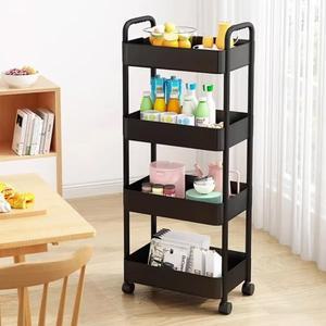 4/5 계층 모바일 스 지 랙 다층 주최자 가정용 주방 다기능 카트 바퀴 선반