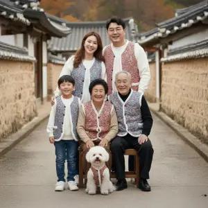 [비탈로]VITALO 온가족 커플 꽃무늬 촌캉스 김장조끼 강아지도 함께