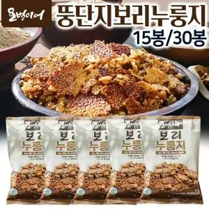 김선애 오병이어 뚱단지 보리누룽지 15봉(1.5kg)/30봉(3kg) 뚱딴지 백미 귀리 돼지감자 둥글레 누룽지 간식 아침 식사대용 간편식 누릉지 세트