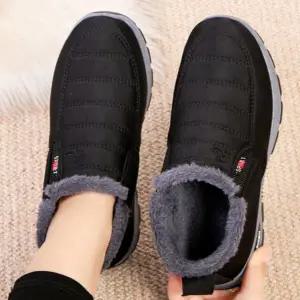 여성 기모 운동화 경량 스포츠화 조깅화 여성 겨울 운동화 캐주얼화 워킹화 슬립온 미끄럼 방지 부츠