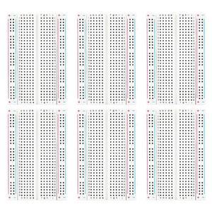 E O 6PCS 400포인트 브레드보드 키트 솔더리스 아두이노 프로젝트용 소형 전자 회로 PCB 프로토타입 보드