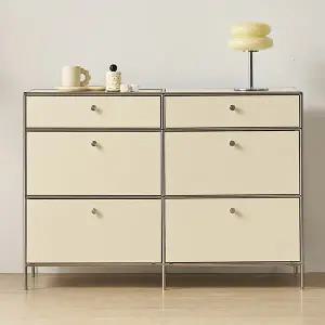 클로에 1200 모듈 수납장 3단서랍 높은거실 선반장