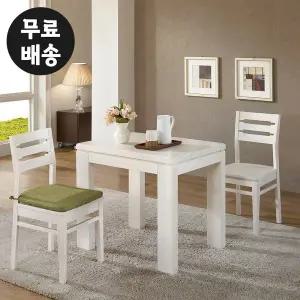 [벤티스가구]프렌 소나무 원목 식탁 부부 2인용 식탁세트 주방 원룸 신혼 가정용 모던(워시)