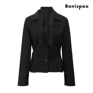 [보니스팍스](신세계 사우스시티)타이 테일러드 핀턱 셔츠 (XPBSH001M0)