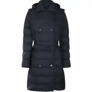 25FW 버버리 미드 렝스 나일론 블랙 여성 패딩 자켓 8110313 A1189