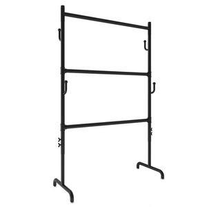 2단 행거 드레스룸 조립식 옷걸이 옷장 시스템 철제 2층 수납 100cm 금색 스탠드