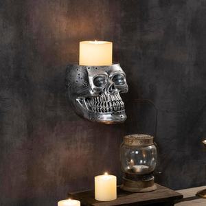 우리 순간 고딕 캔들 스콘스 해골 벽 홀더 거실, 욕실, 식당용 할로윈 장식 1개 세트