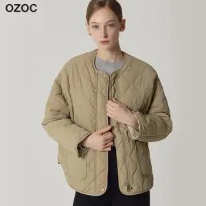 OZOC)] 노카라 물결 패딩 점퍼  택가격  168000원)