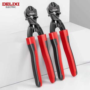 DELIXI ELECTRIC 브랜드 8/10인치 볼트 커터, CR-V 단조 블레이드, 고무 손잡이가 있는 절단 손 도구, 체인