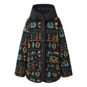 [BNX]보헤미안 부클 배색 후드 기모 자켓 BX4JK013L0 _P410890392