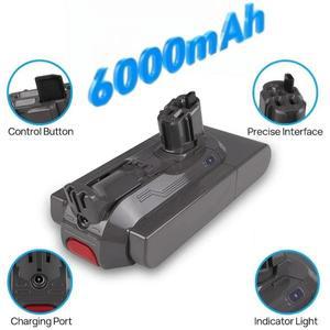 최신 업그레이드 25.2V 6000mAh 버클형 교체 배터리 다이슨 V11 진공 청소기 SV15/SV16/SV17/SV18/SV22용