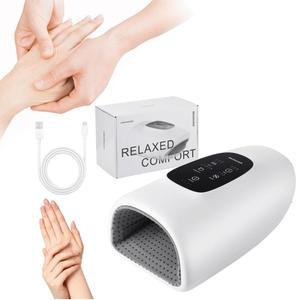 무선 전기 손 마사지 기계 3 모드 손바닥 손가락 관절염 마비 근육 이완 피로를위한 공기 압축 뜨거운 진동