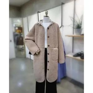 [갤러리아] ABFZ[3컬러]후드탈착 뽀글 롱 자켓(ABA1HF02)