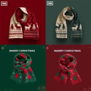 cm00194 남녀 공용 크리스마스 니트 목도리 Color20종 겨울 여성 남성 공용 니트 목도리