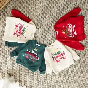 [보리보리/레인보우 키즈]레인보우키즈 유아동 산타 기모 맨투맨