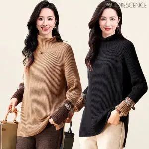 [루미루나]소매벨트골지폴라니트2종