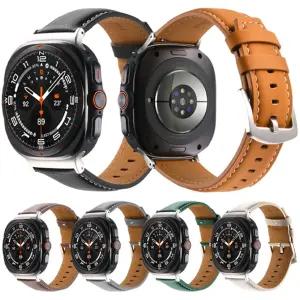 갤럭시워치 8/7울트라 47mm 1 2 세대 호환 프리미엄 소가죽 버클 스트랩 밴드