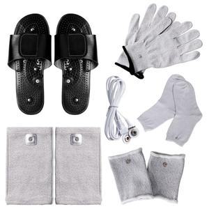 텐스 전극 장갑 양말 손목 무릎 패드 전도성 은섬유 EMS 물리치료 액세서리 슬리퍼 와이어