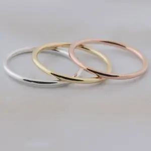 실버925 1.2mm 레이어드 민자 실반지 옐로우 핑크골드
