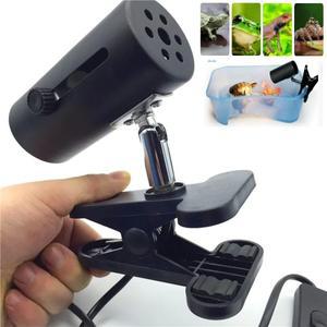 E27 360도 ℃ 스위치가있는 파충류 램프 클립 UVA + UVB 가열 스탠드 애완 동물 거북이 뱀 도마뱀 조명 용