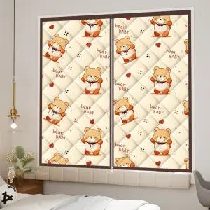 붙이는 방한 커튼 보온 겨울 단열 우풍차단