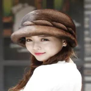 여성밍크모자 버킷햇 중년 할머니 겨울 엄마 벙거지 선물 방한