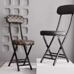 쿠션 접이식 의자 보조 접이식 등받이 의자 사무실 간이 식탁