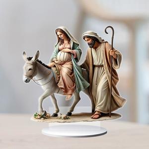 예수상 탄생의 전통적인 가정 장식 2D 평면 아크릴 휴일 사무실 가족 실내 야외